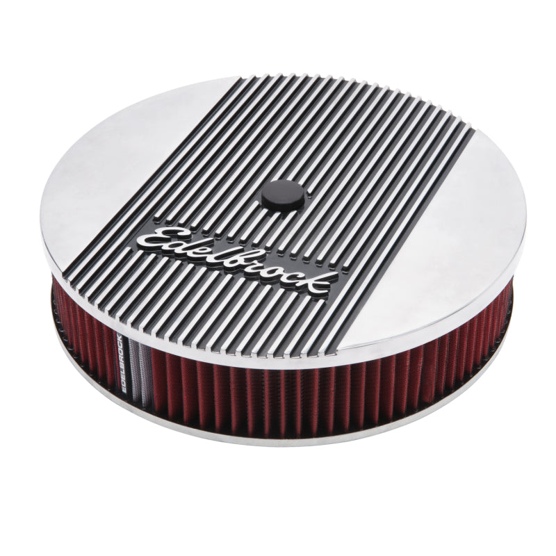 Edelbrock 4266 Elite II Round Air Cleaner 14 in with 3 in Element Polished