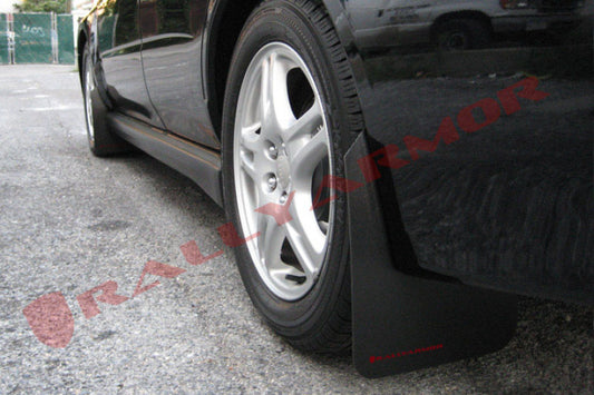 Rally Armor Basic Mud Flaps - 2002-2007 Subaru Impreza - Black/Red Logo - #MF1-BAS-RD