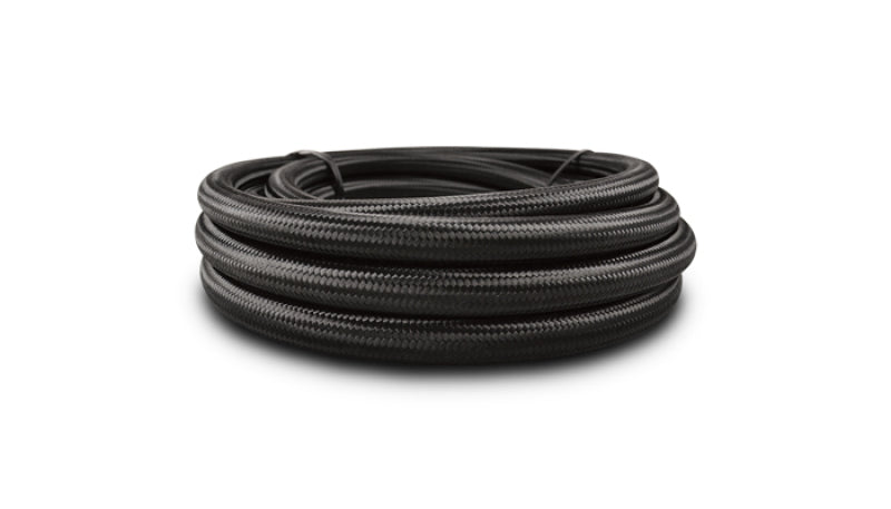 Vibrant -4 AN Black Nylon Braided Flex Hose w/PTFE liner (10FT long)