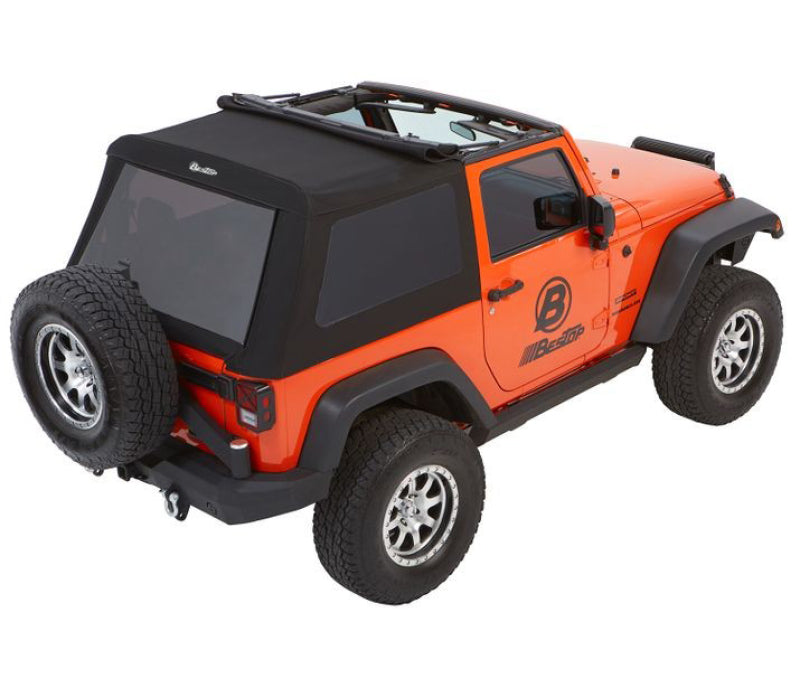 Bestop 07-18 Jeep Wrangler JK 2-Door Trektop Glide (Black Diamond)