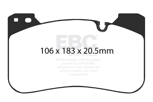 EBC 2018+ BMW M5 4.4TT (F90) Yellowstuff Front Brake Pads DP42331R