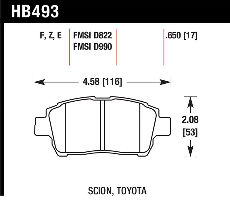 Hawk Performance HB493F.650 HPS Performance Street Brake Pads