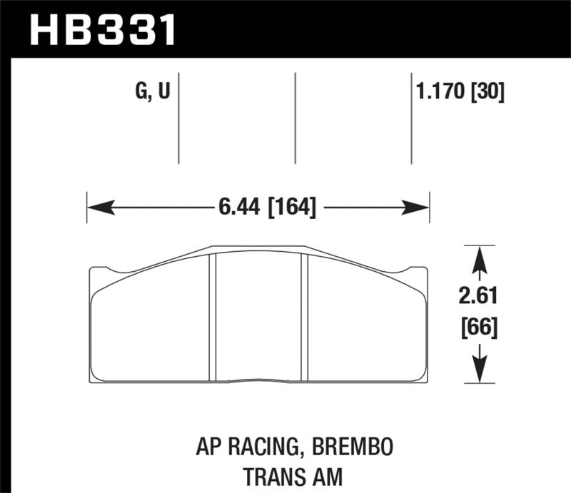 Hawk Performance HB331Q1.17 DTC-80 Motorsport Brake Pads