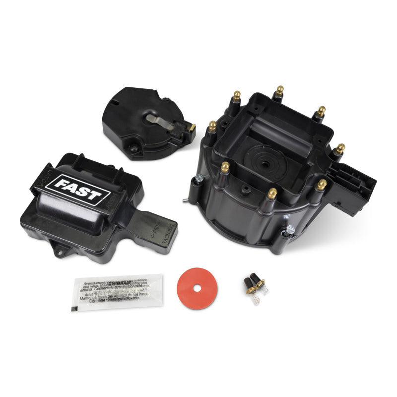 FAST 1000-2506 HEI Distributor Cap/Coil/Cover Kit Black
