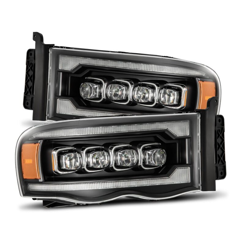 AlphaRex 880564 02-05 Dodge Ram 1500 NOVA LED Projector Headlights Plank Style Black w/Activation Light/Sequential Signal
