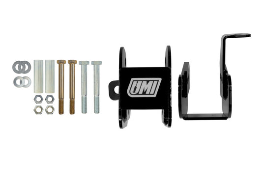 UMI Performance 2012-B Lower Control Arm Relocation Brackets Bolt-In Black