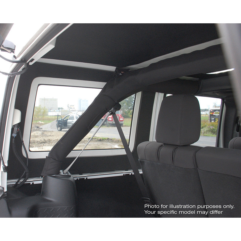DEI for 2018-2023 Jeep Wrangler JL 2-Door Boom Mat Rear Side Window Trim - 2 Piece - Gray