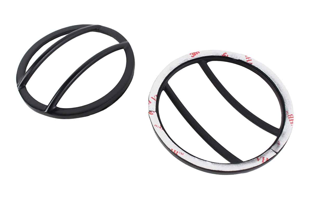 Kentrol 50009 Front Marker Covers Pair for 2007-2018 Jeep Wrangler JK - Powdercoat Black
