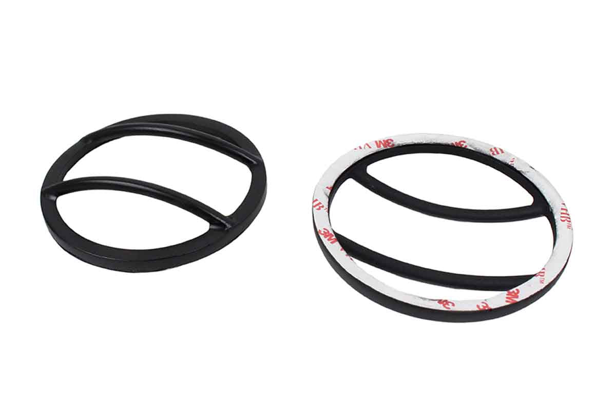 Kentrol 50014 Fog Light Covers Pair for 2007-2018 Jeep Wrangler JK - Powdercoat Black