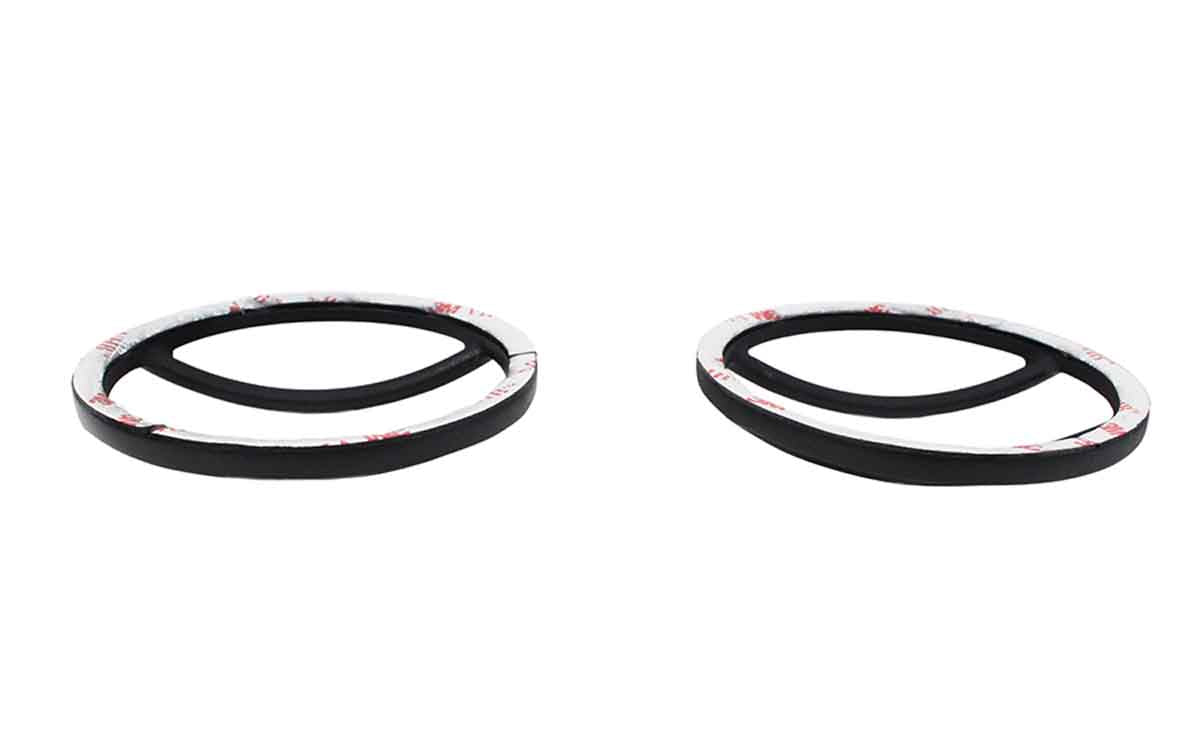 Kentrol 50014 Fog Light Covers Pair for 2007-2018 Jeep Wrangler JK - Powdercoat Black