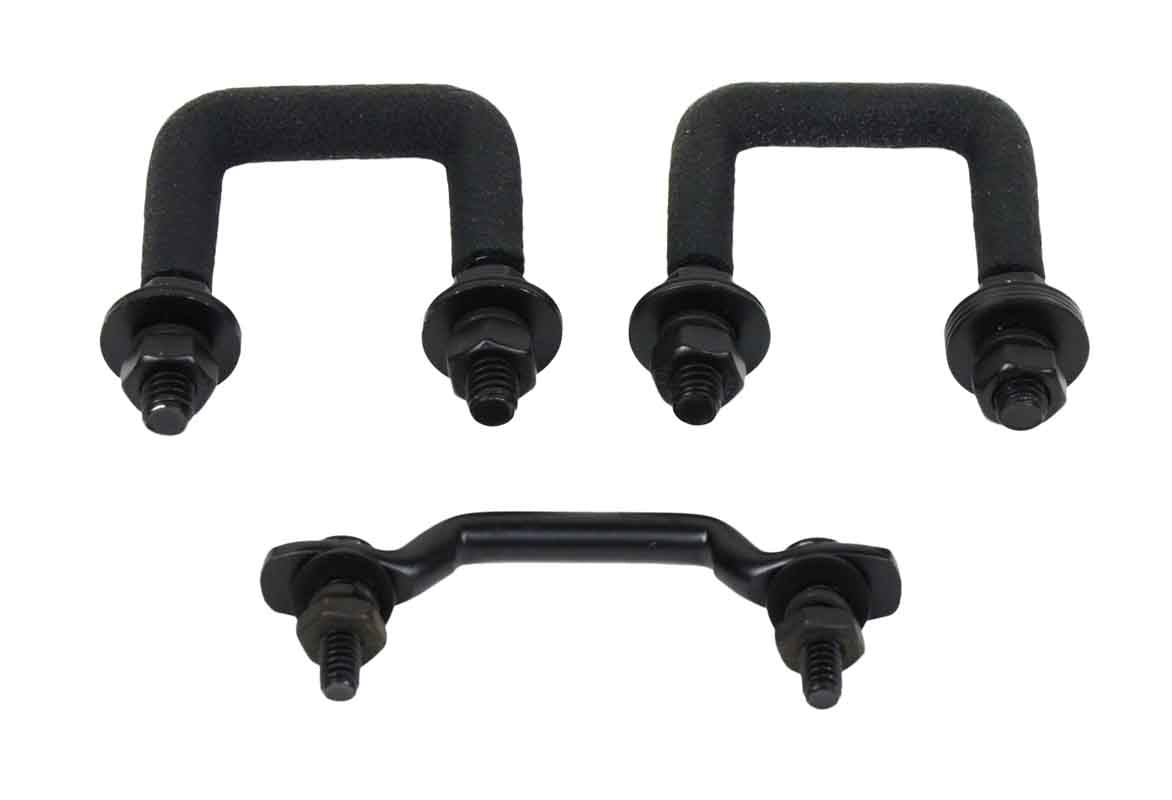 Kentrol 50411 Windshield Tie Down Kit for 1955-1995 Jeep CJ Wrangler YJ - Powdercoat Black