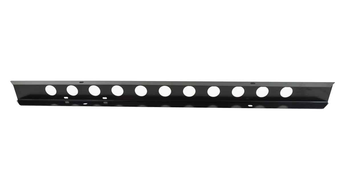 Kentrol 50429 54in Front Bumper with License Plate Holes for 1955-1986 Jeep CJ5 CJ7 CJ8 - Powdercoat Black
