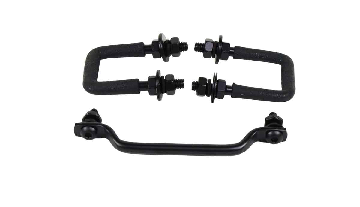 Kentrol 50439 Windshield Tie Down Kit for 1987-1995 Jeep Wrangler YJ - Powdercoat Black