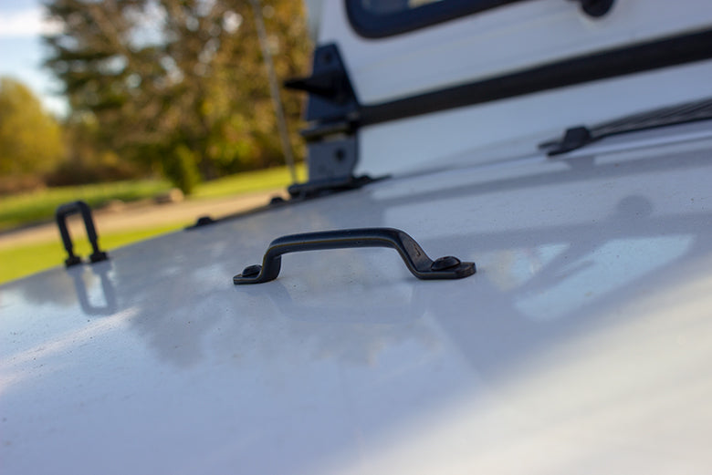 Kentrol 50439 Windshield Tie Down Kit for 1987-1995 Jeep Wrangler YJ - Powdercoat Black
