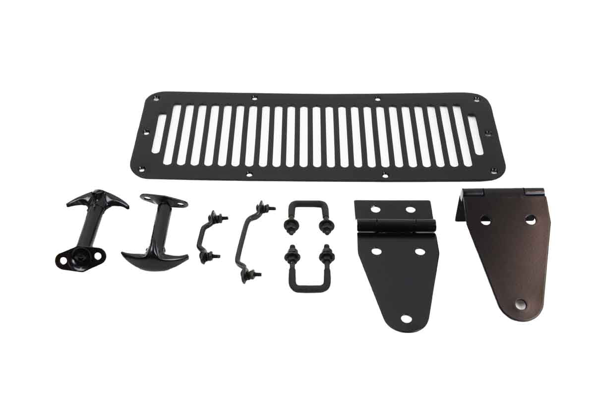 Kentrol 50470 Hood Kit for 1978-1995 Jeep CJ Wrangler YJ - Powdercoat Black