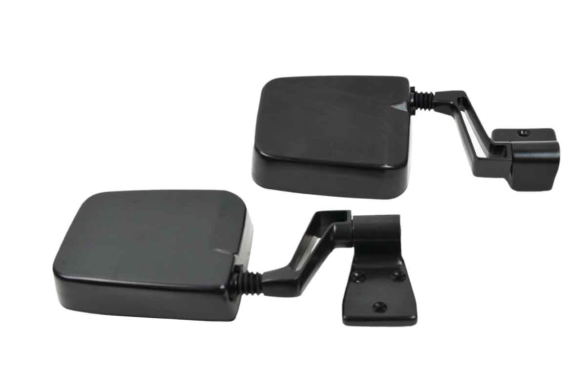 Kentrol 50475 Side Mirror Kit Pair for 1988-2006 Jeep Wrangler YJ TJ LJ - Powdercoat Black