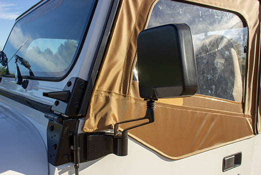 Kentrol 50475 Side Mirror Kit Pair for 1988-2006 Jeep Wrangler YJ TJ LJ - Powdercoat Black