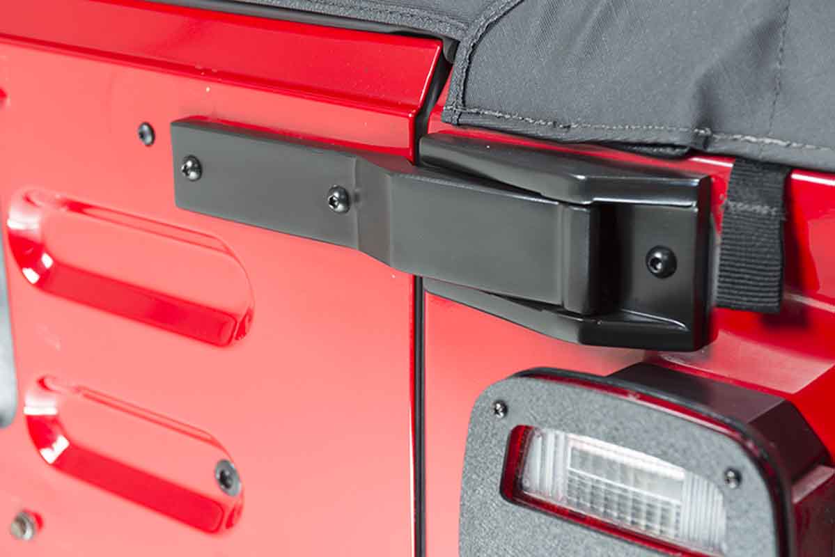 Kentrol 50478 Tailgate Hinge Pair for 1997-2006 Jeep Wrangler TJ LJ - Powdercoat Black