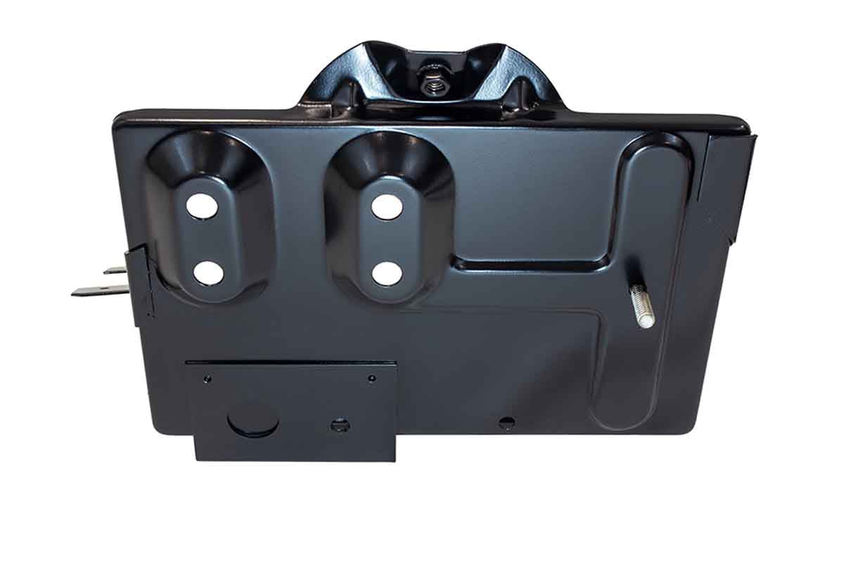 Kentrol 50498 Battery Tray with Support Arm for 1976-1986 Jeep CJ5 CJ7 CJ8 - Powdercoat Black