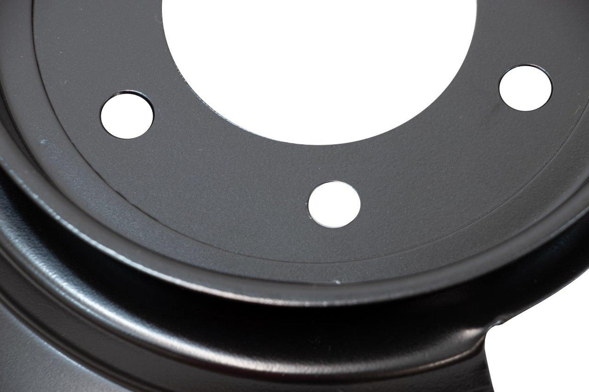 Kentrol 50502 Disc Brake Dust Covers Pair for 1976-1986 Jeep CJ5 CJ7 CJ8 - Powdercoat Black