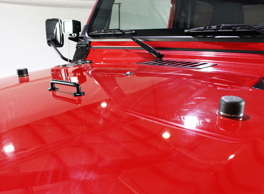 Kentrol 50503 Windshield Tie Down Kit for 1997-2018 Jeep Wrangler TJ LJ JK - Powdercoat Black