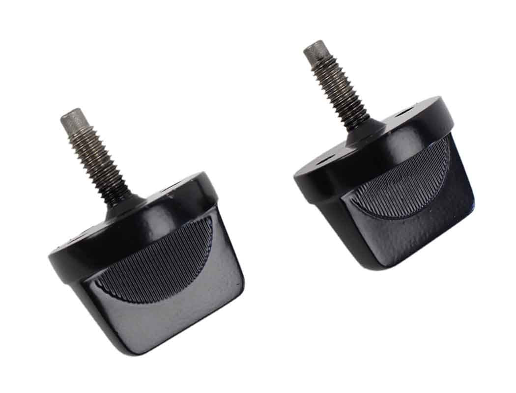 Kentrol 50510 Windshield Knobs Pair for 1976-1995 Jeep CJ Wrangler YJ - Powdercoat Black