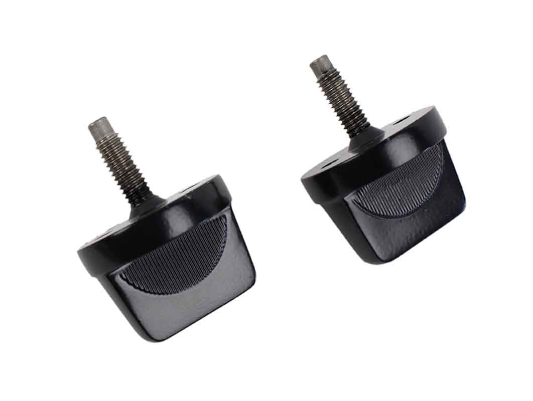 Kentrol 50510 Windshield Knobs Pair for 1976-1995 Jeep CJ Wrangler YJ - Powdercoat Black