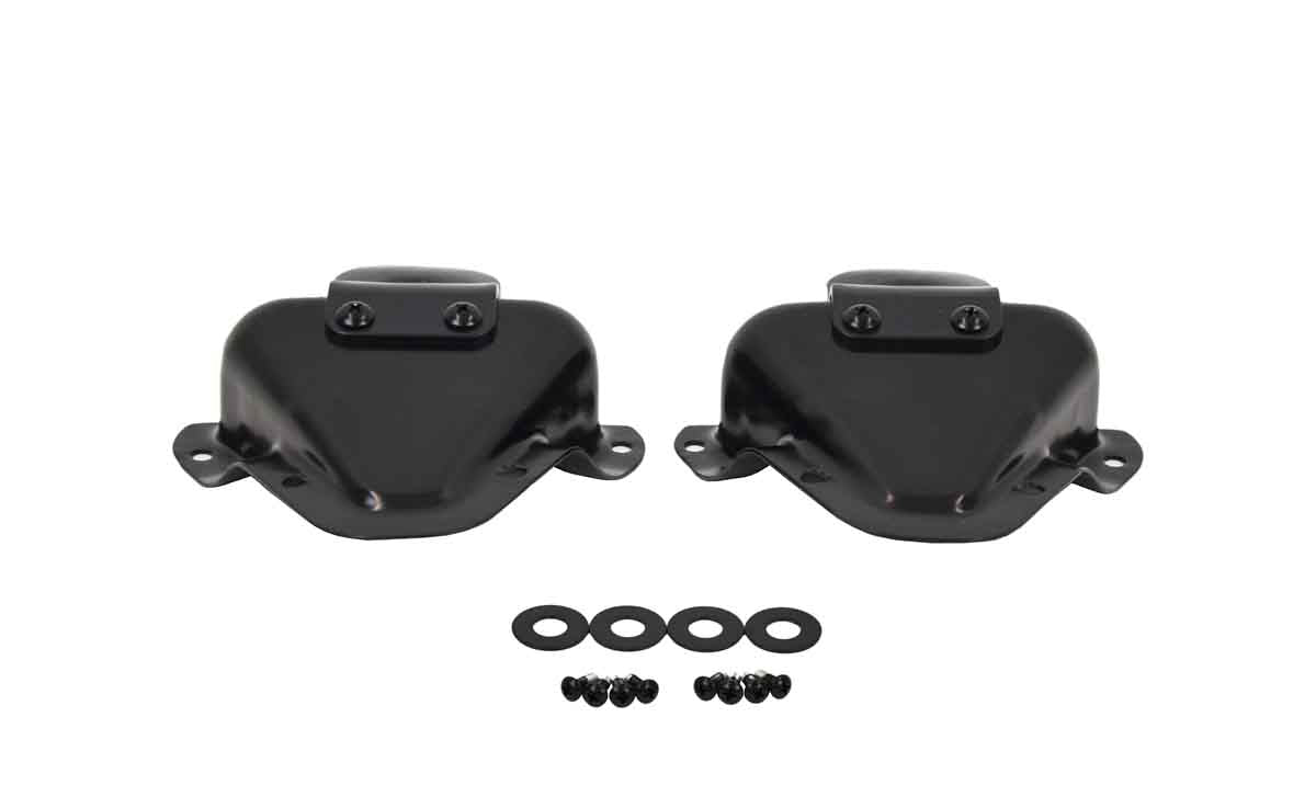 Kentrol 50513 Interior Door Latch Brackets Pair for 1981-1995 Jeep CJ Wrangler YJ - Powdercoat Black