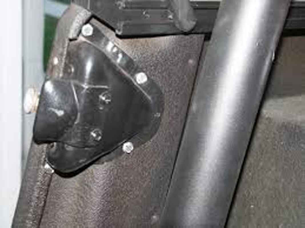 Kentrol 50513 Interior Door Latch Brackets Pair for 1981-1995 Jeep CJ Wrangler YJ - Powdercoat Black