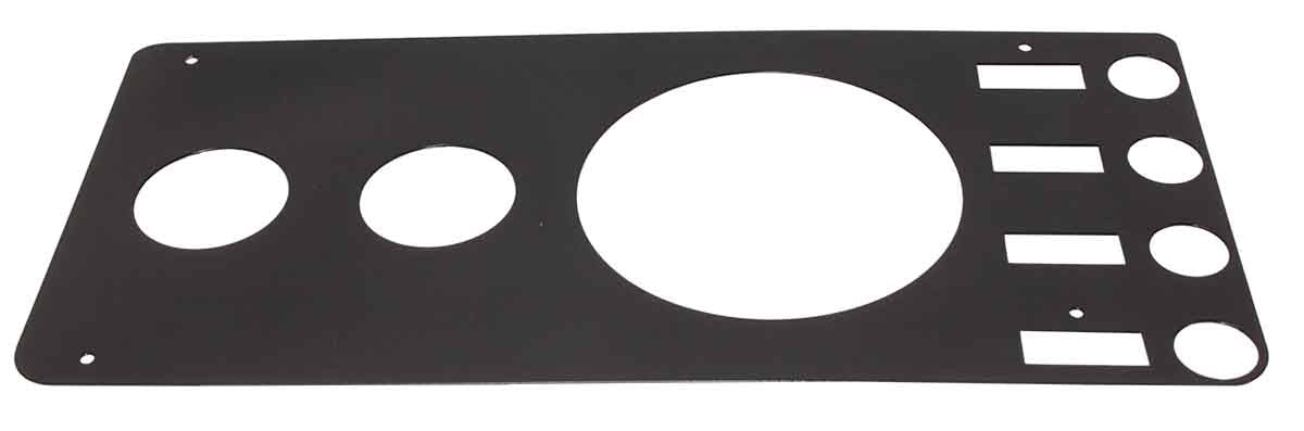 Kentrol 50521 Gauge Cover without Radio Opening for 1976-1986 Jeep CJ5 CJ7 CJ8 - Powdercoat Black