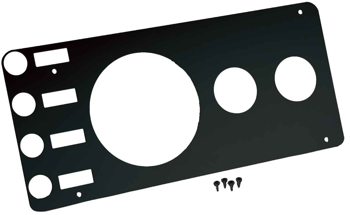 Kentrol 50521 Gauge Cover without Radio Opening for 1976-1986 Jeep CJ5 CJ7 CJ8 - Powdercoat Black