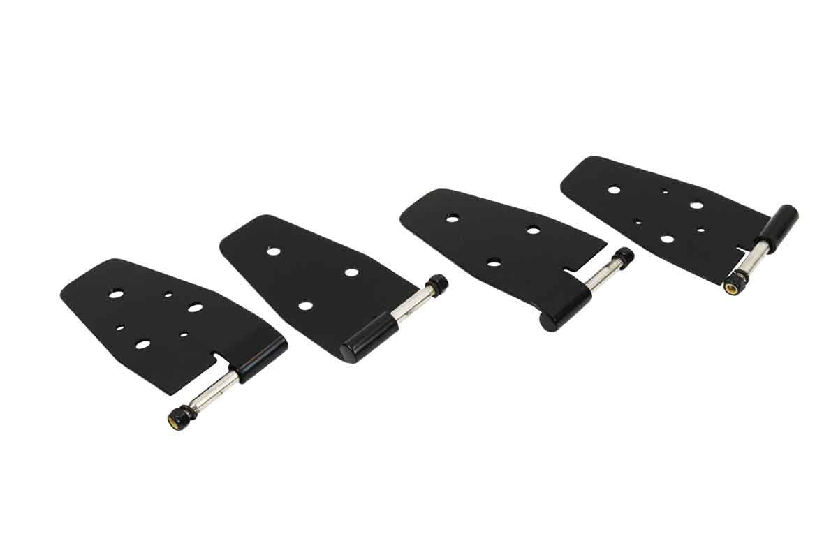 Kentrol 50525 Door Hinge Set 4 Piece for 1997-2002 Jeep Wrangler TJ - Powdercoat Black