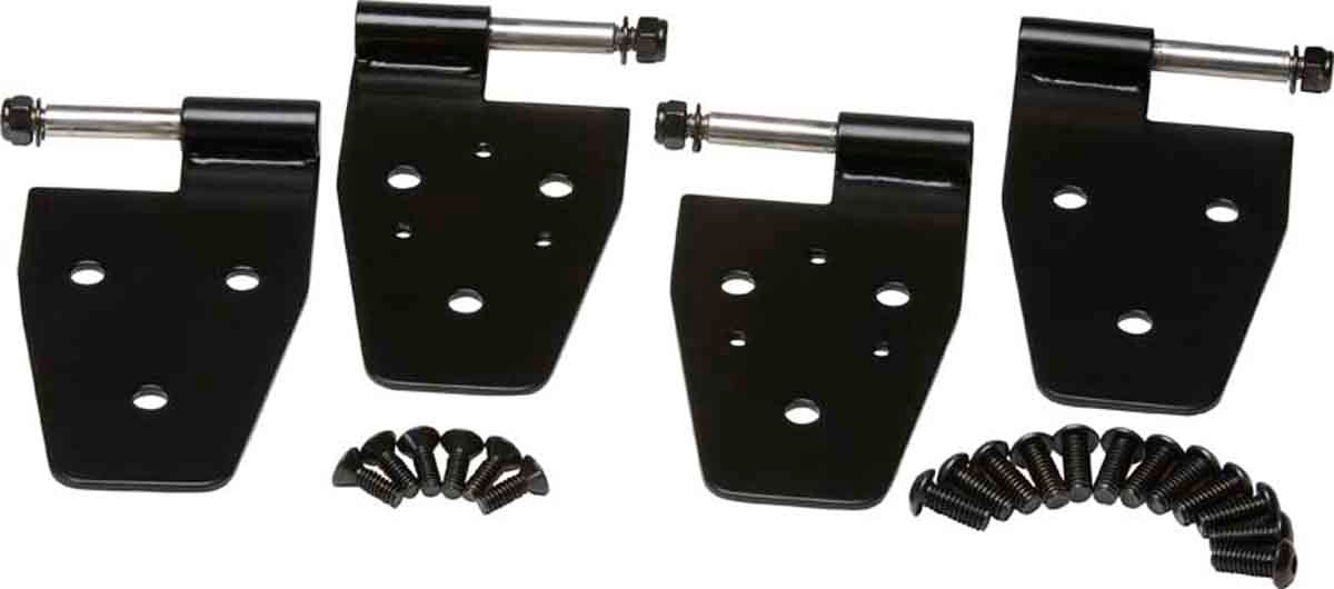 Kentrol 50525 Door Hinge Set 4 Piece for 1997-2002 Jeep Wrangler TJ - Powdercoat Black