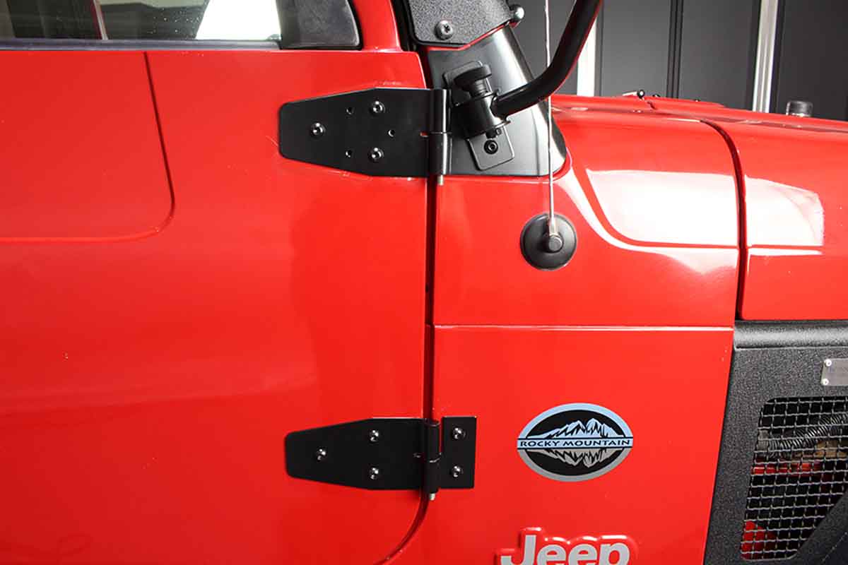 Kentrol 50525 Door Hinge Set 4 Piece for 1997-2002 Jeep Wrangler TJ - Powdercoat Black