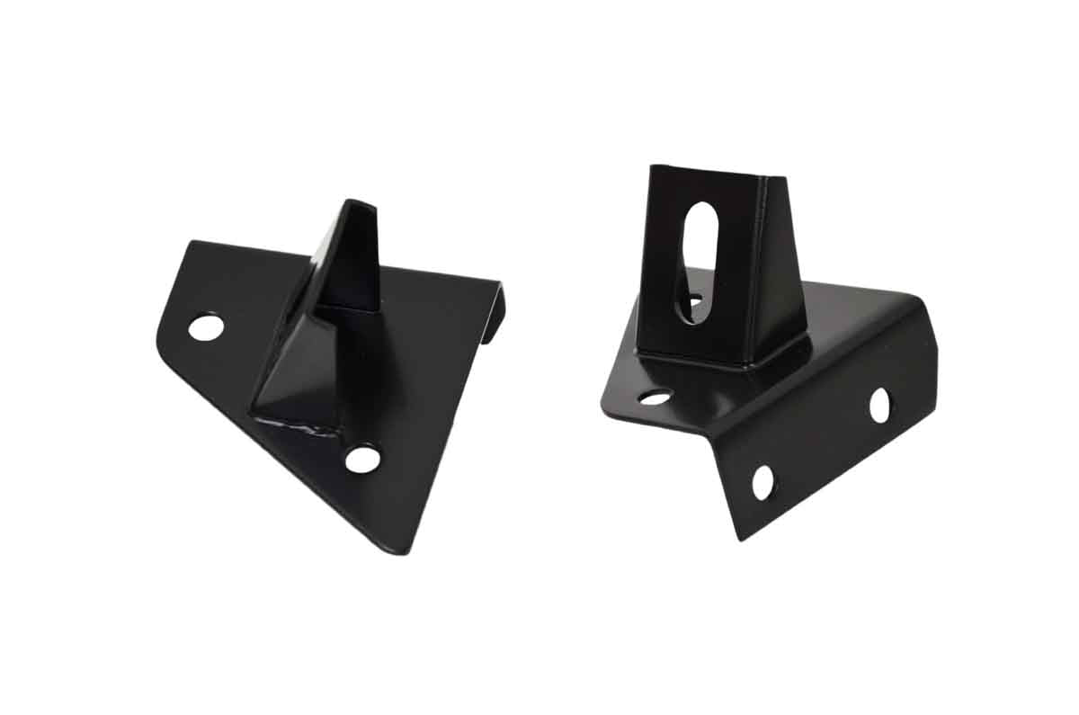 Kentrol 50531 A-Pillar Light Brackets Pair for 1955-1995 Jeep CJ Wrangler YJ - Powdercoat Black