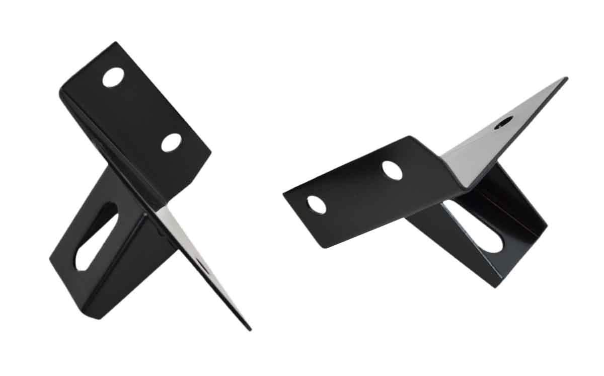 Kentrol 50531 A-Pillar Light Brackets Pair for 1955-1995 Jeep CJ Wrangler YJ - Powdercoat Black