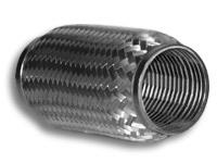 Vibrant SS Flex Coupling with Inner Braid Liner 2in inlet/outlet x 8in flex