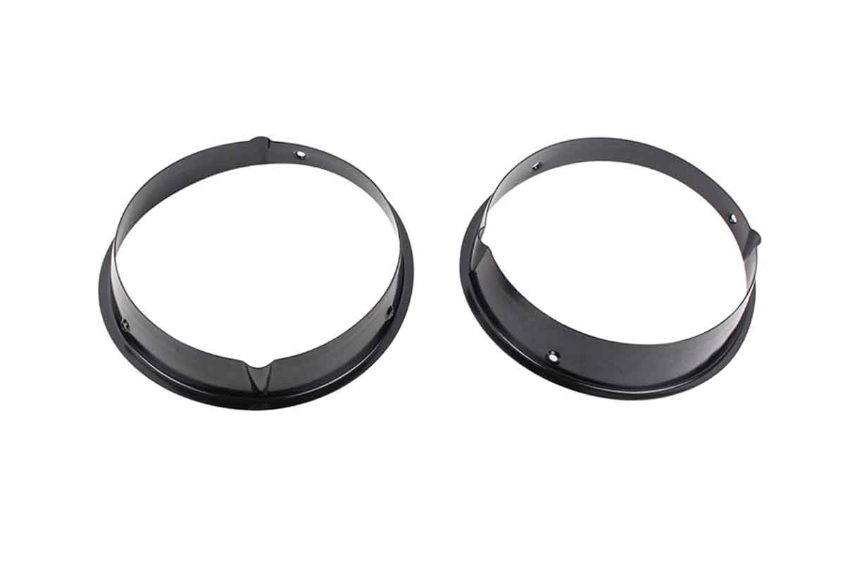 Kentrol 50543 Headlight Bezels Pair for 1997-2006 Jeep Wrangler TJ LJ - Powdercoat Black