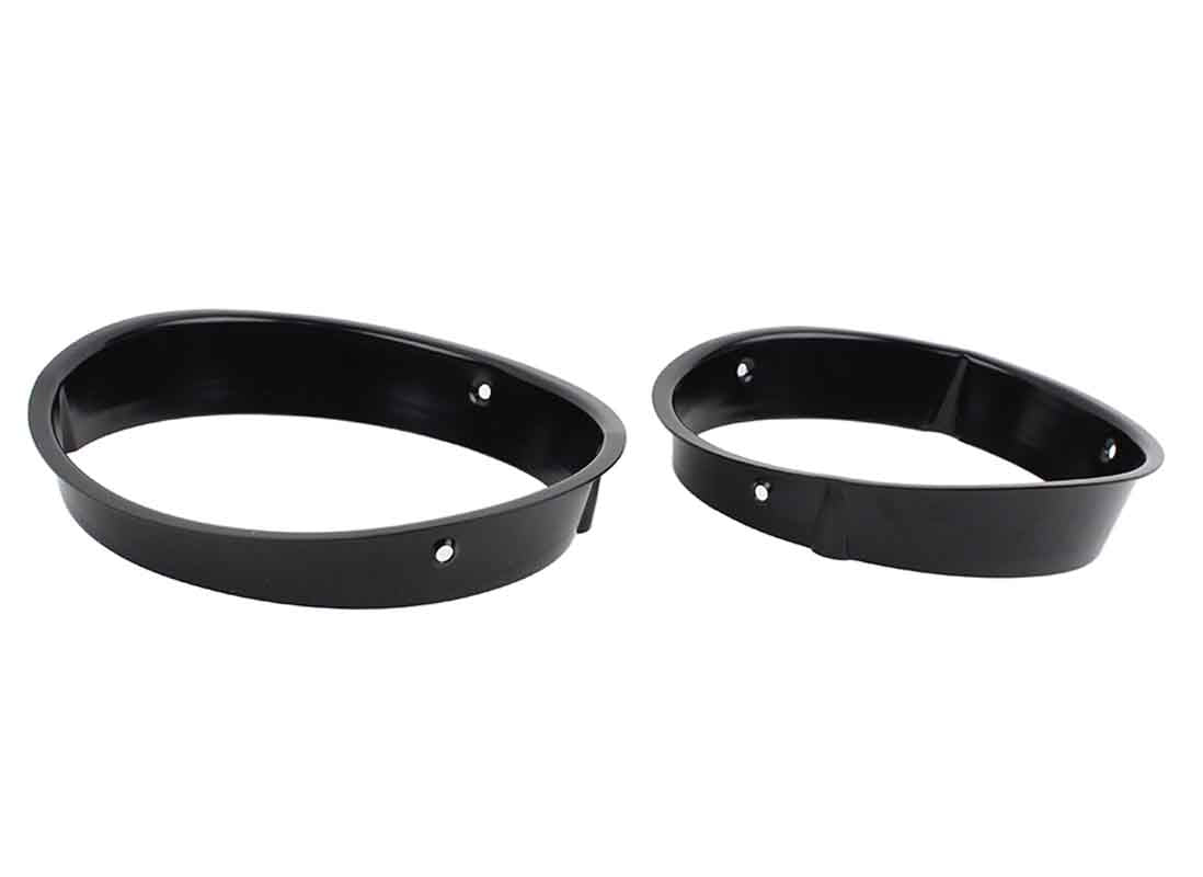 Kentrol 50543 Headlight Bezels Pair for 1997-2006 Jeep Wrangler TJ LJ - Powdercoat Black