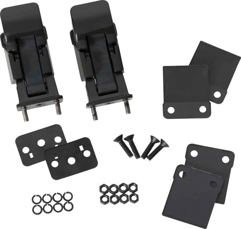 Kentrol 50570 Hood Kit with TJ Style Catch for 1978-1995 Jeep CJ Wrangler YJ - Powdercoat Black