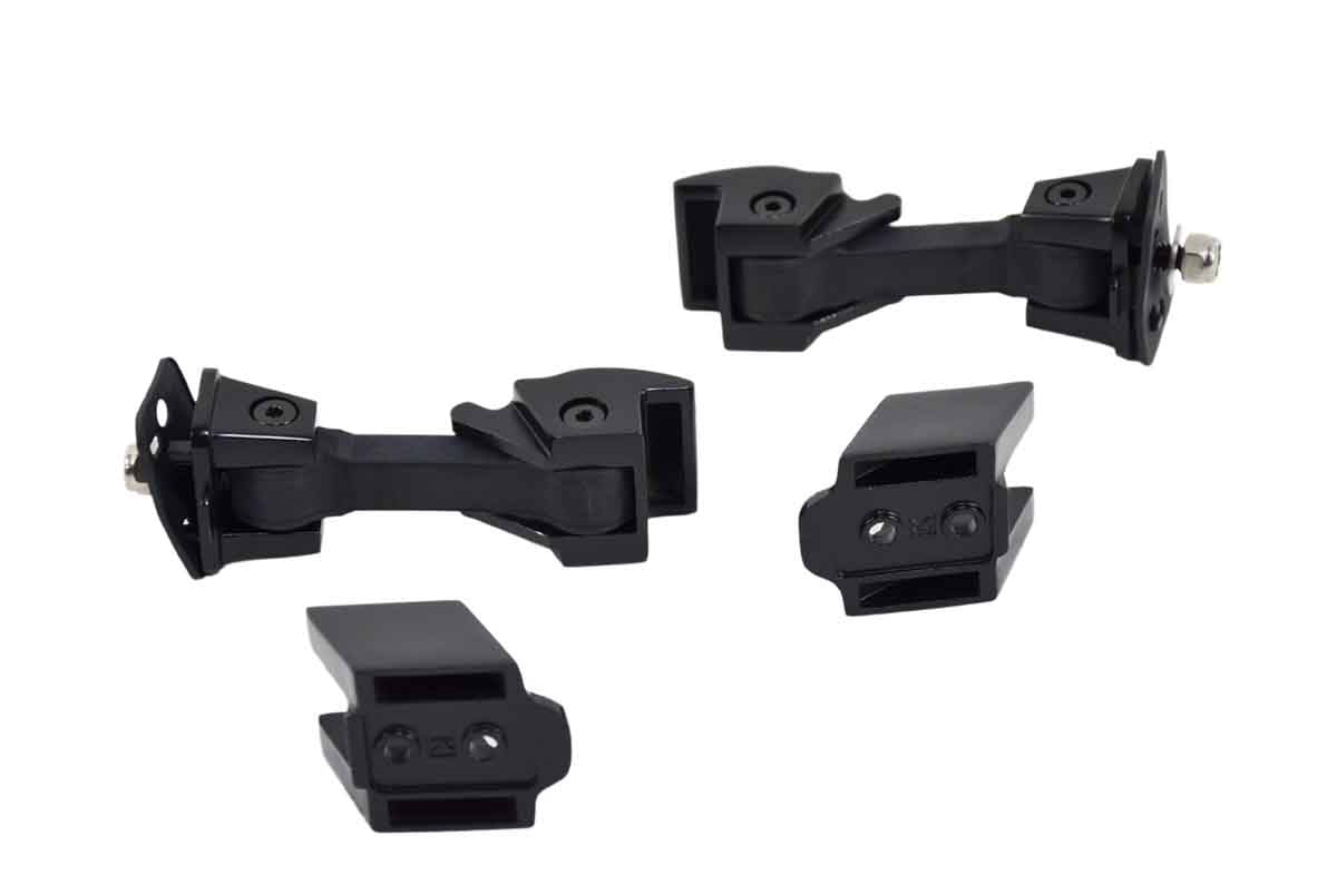Kentrol 50571 Hood Catch Pair for 2007-2018 Jeep Wrangler JK - Powdercoat Black