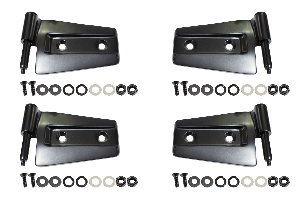 Kentrol 50575 Door Hinge Set 4 Piece for 2007-2018 Jeep Wrangler JK 2-Door - Powdercoat Black