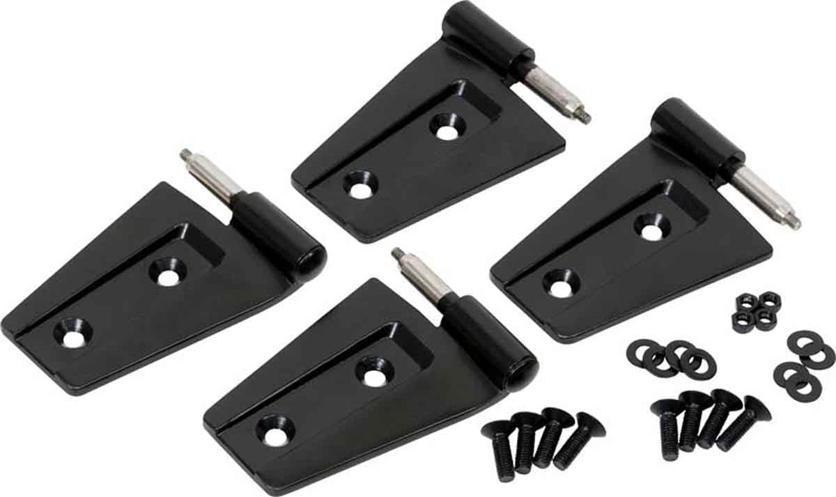 Kentrol 50575 Door Hinge Set 4 Piece for 2007-2018 Jeep Wrangler JK 2-Door - Powdercoat Black