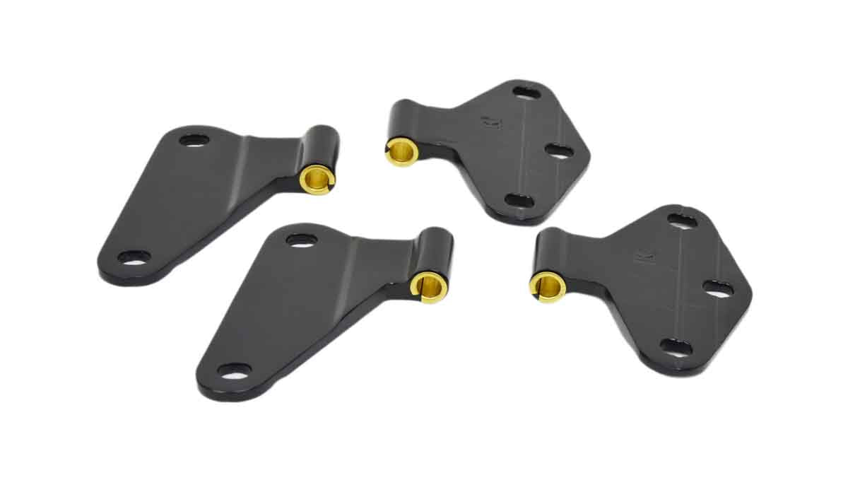 Kentrol 50580 Body Door Hinge Set 4 Piece for 2007-2018 Jeep Wrangler JK 2-Door - Powdercoat Black