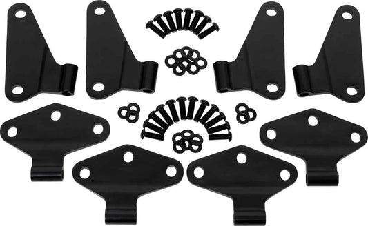 Kentrol 50581 Body Door Hinge Set 8 Piece for 2007-2018 Jeep Wrangler JKU 4-Door - Powdercoat Black