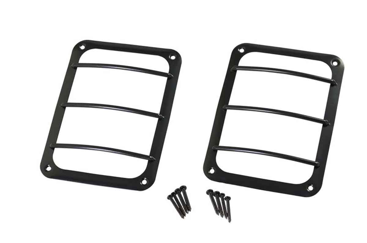 Kentrol 50582 Taillight Guards Pair for 2007-2018 Jeep Wrangler JK - Powdercoat Black