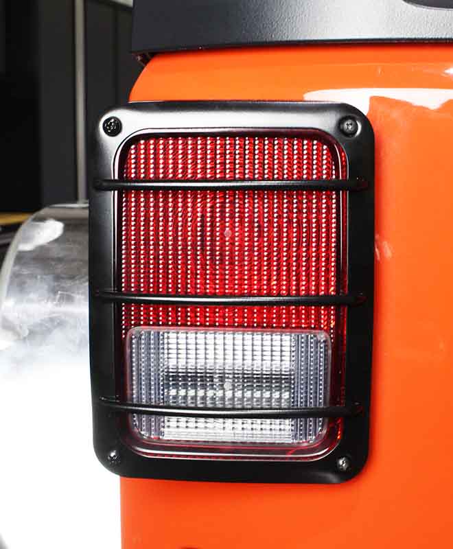 Kentrol 50582 Taillight Guards Pair for 2007-2018 Jeep Wrangler JK - Powdercoat Black