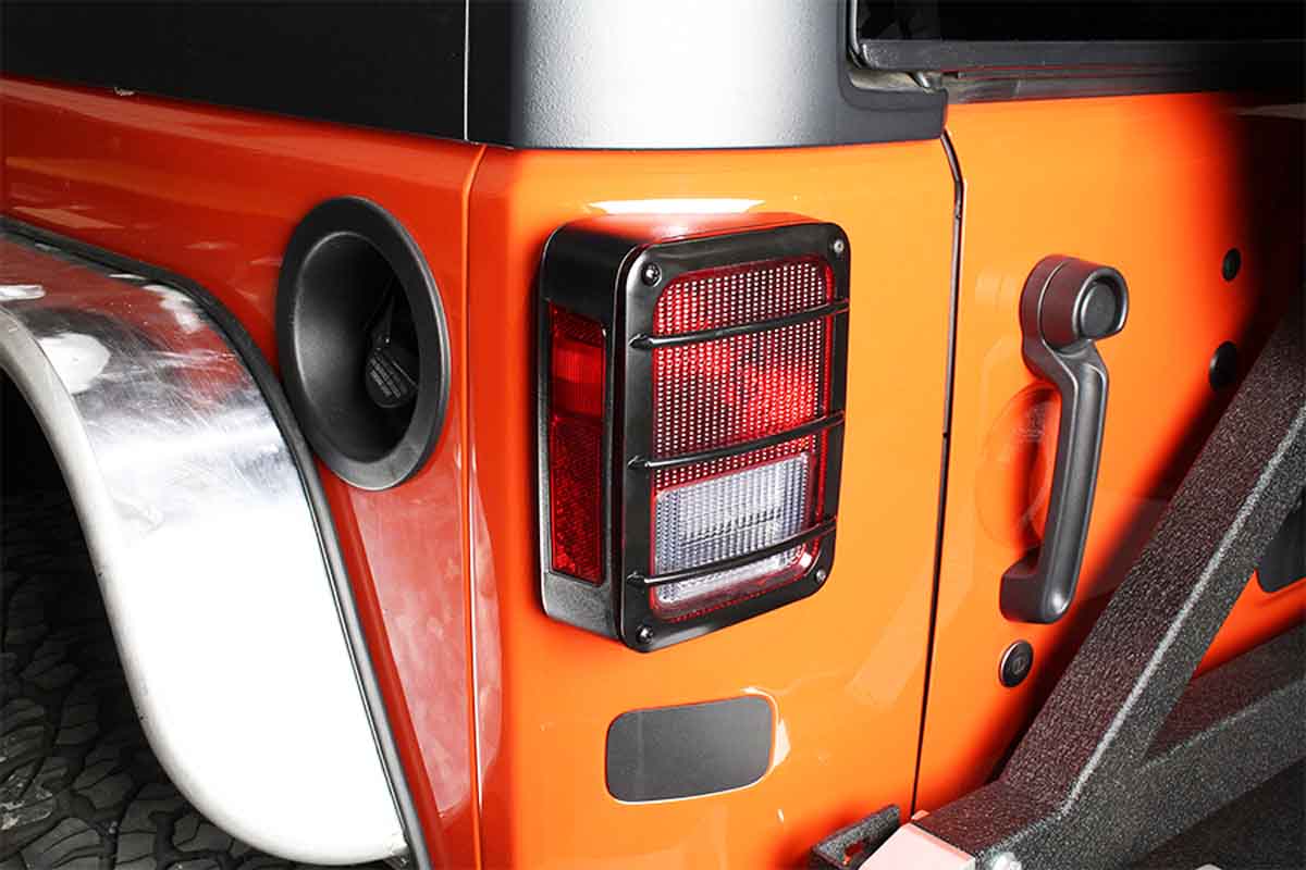 Kentrol 50582 Taillight Guards Pair for 2007-2018 Jeep Wrangler JK - Powdercoat Black