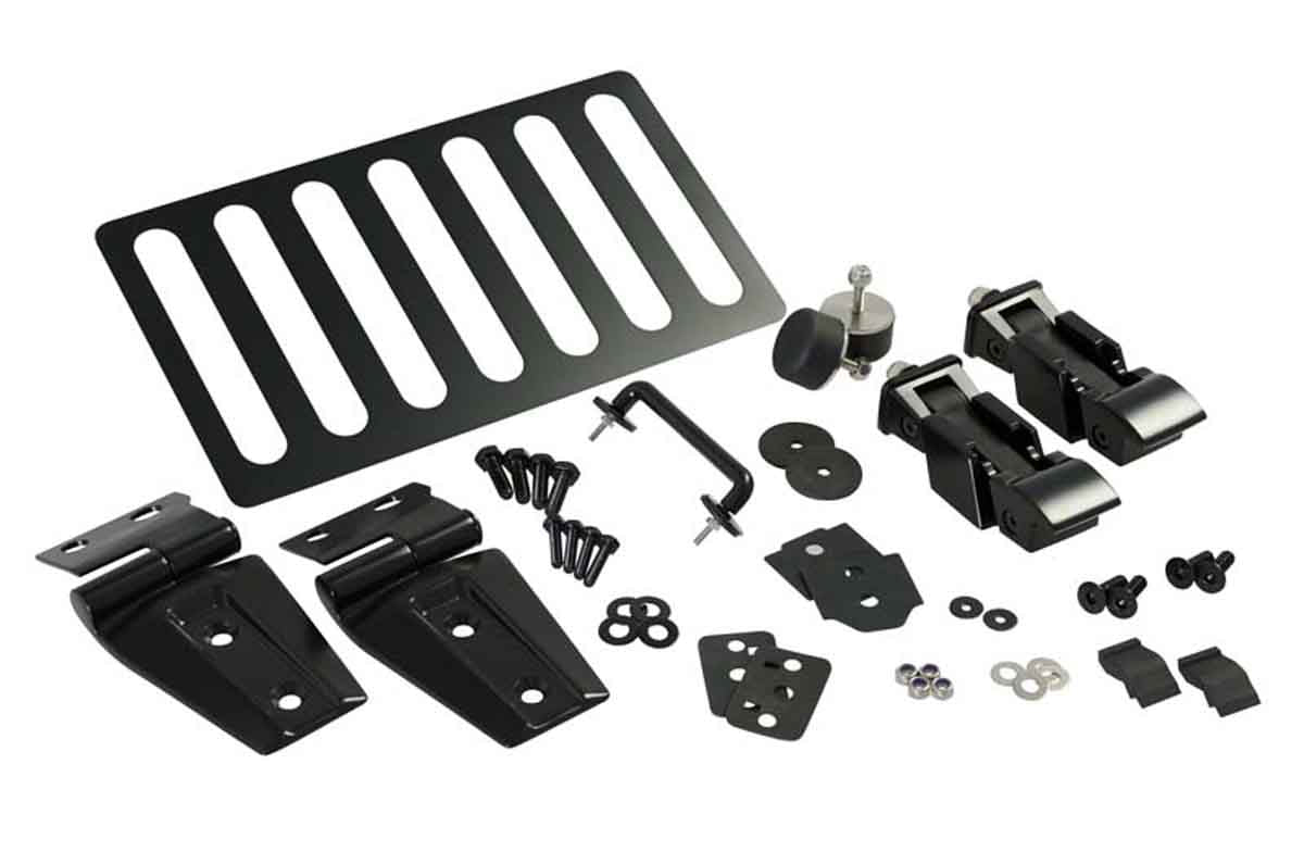 Kentrol 50588 Hood Kit for 2007-2018 Jeep Wrangler JK - Powdercoat Black