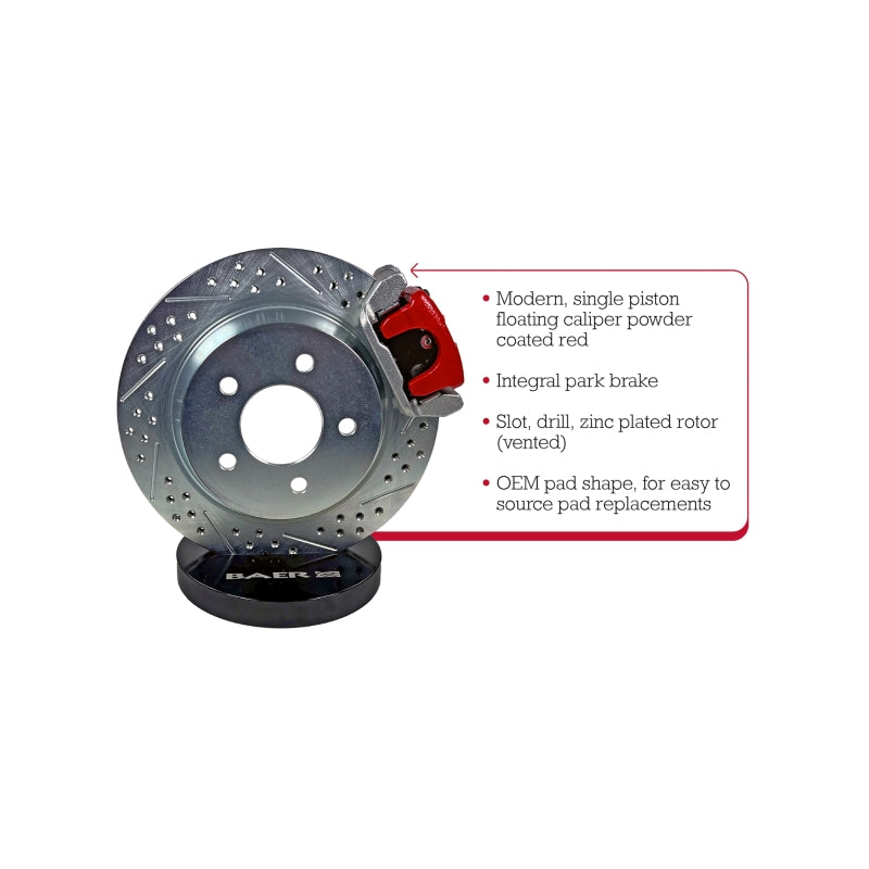 Baer Brakes 88-98 Chevrolet/GMC C1500 2WD Trucks 11.65in Classic Series Rear Brake Kit - Red